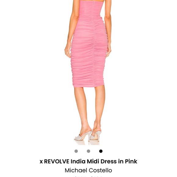 Michael Costello x REVOLVE India Midi Dress in Pink - Picture 3 of 8